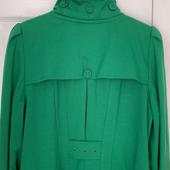 INC International Concepts Green ruffle button down & zipper jacket size Large - Picture 8 of 14